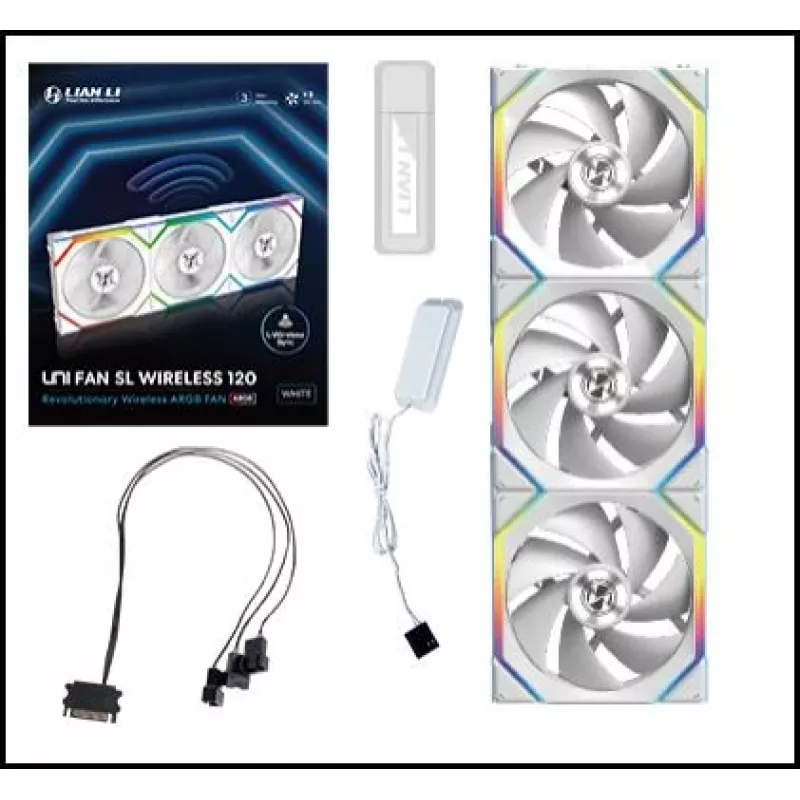 Lian Li UNI FAN SL Wireless 120 12 cm valge 3 tk 28,5 dB 64,05 cfm