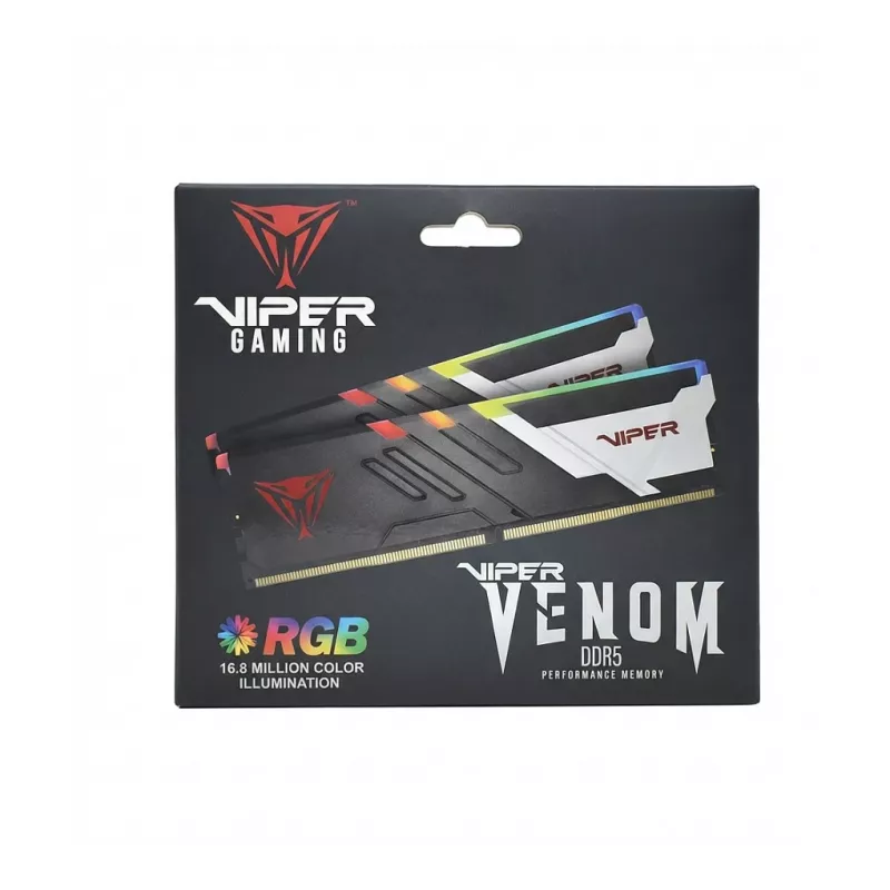 DIMM 16 GB DDR5-6000 (schwarz, PVVR516G60C30, VIPER VENOM RGB, INTEL XMP)