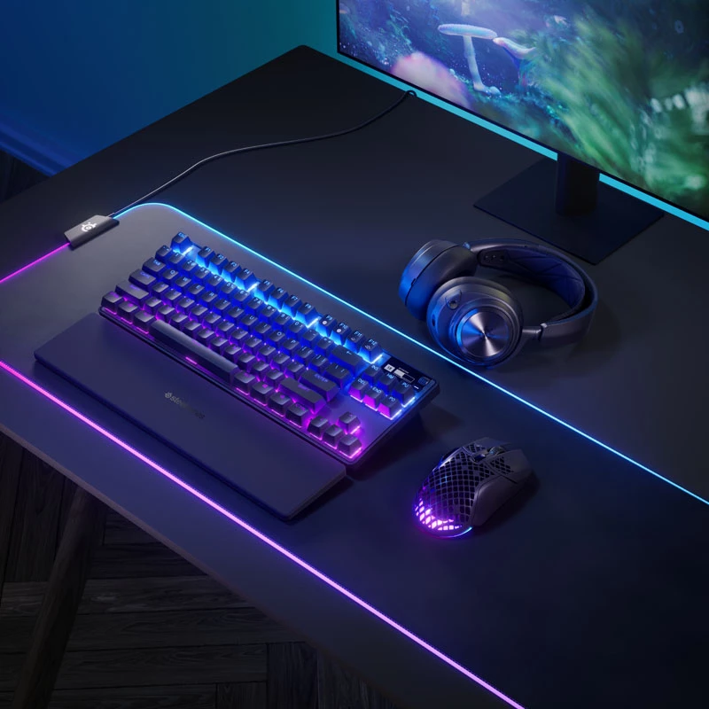Steelseries Apex Pro TKL klaviatuur mängimiseks USB + RF juhtmevaba + Bluetooth QWERTZ saksa must