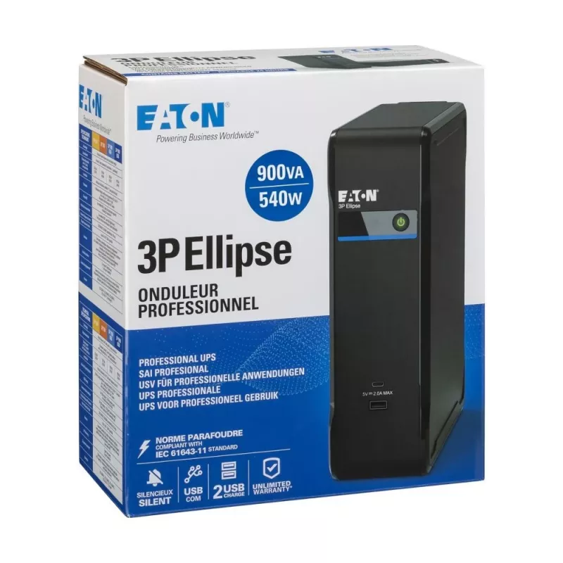 Katkematu toiteallikas EATON Ellipse 900 USB DIN — 900 VA / 540 W