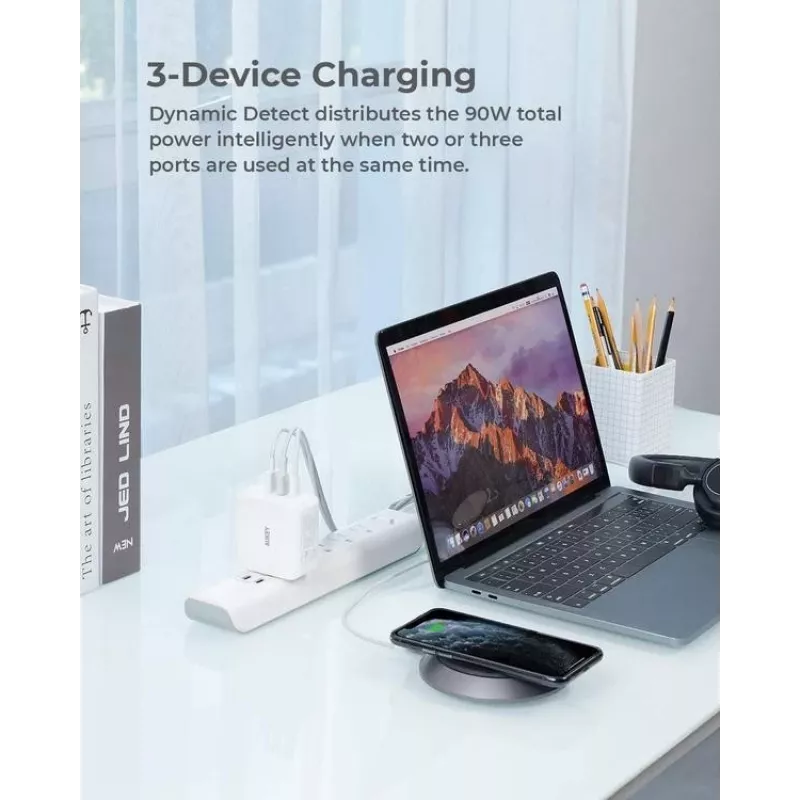 AUKEY PA-B6S valge Omni a Mix GaN ultrafast Wal