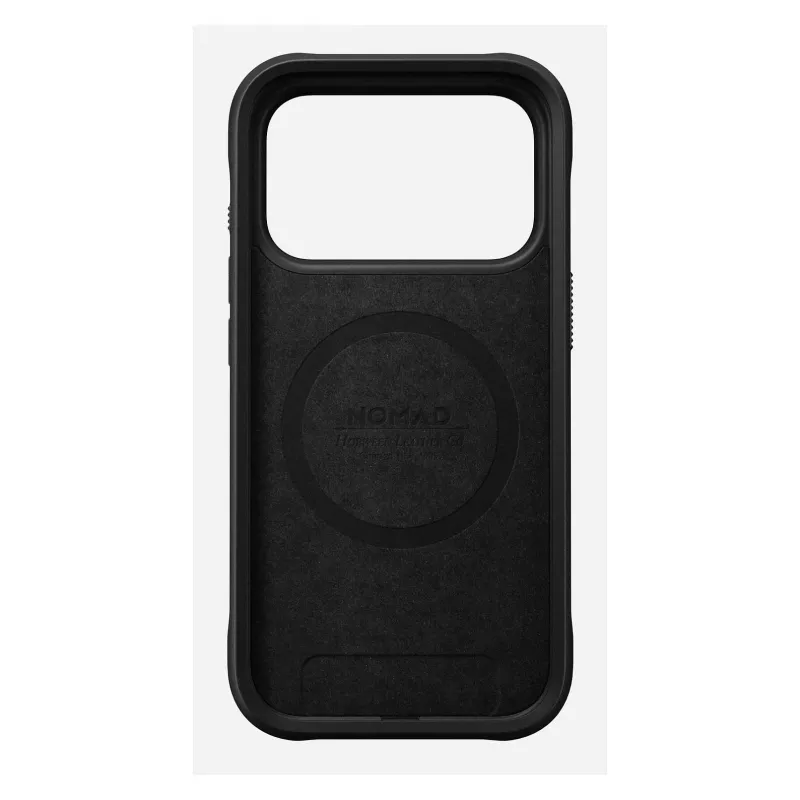 Mobiiltelefoni ümbris Nomad Rugged Leather ümbris iPhone 17 Pro, 6,3 tolli (16 cm), pruun, nahk/TPU/alumiinium