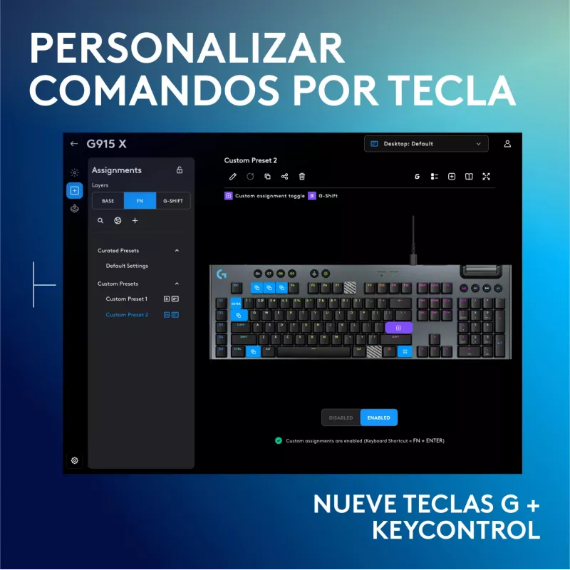 Juhtmega mehaaniline mänguklaviatuur Logitech G915 X Must RGB-valgustusega