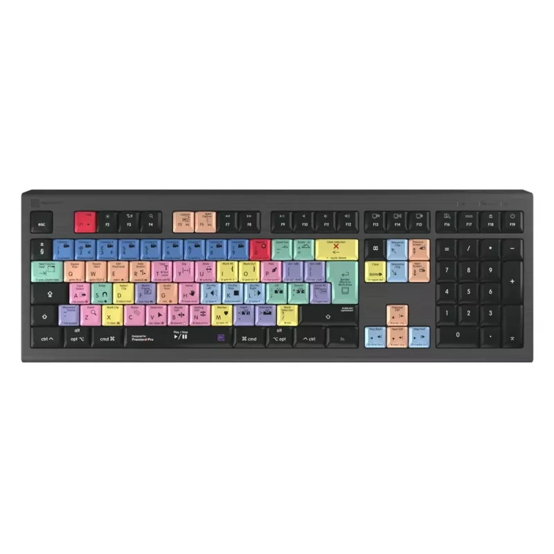 Logickeyboard LKB-PPROCC-A2M-UK klaviatuur USB QWERTY inglise must (LKB-PPROCC-A2M-UK)