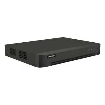 DVR Hikvision Pro seeria 8-kanaliline 5 MP 1U H.265 AcuSense, 8 sisendit, Gigabit Ethernet, 12 TB kõvaketas, 12 V, 24 W