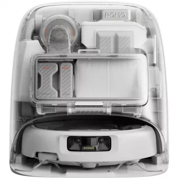 Robot vacuum and wet mop DJI ROMO P (Water Tank Version) — hall/Valge, 0.26 L dust, 4 L clean / 3.2 L dirty water, 5000 mAh aku