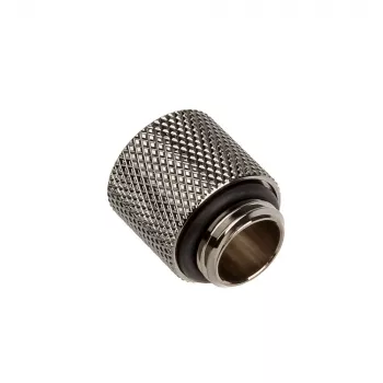 Bitspower Adapter G1/4 tolli AG kuni G1/4 tolli IG - 15 mm, must läikiv