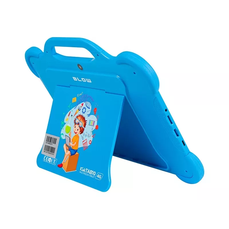 Tahvelarvuti BLOW KidsTAB10 10,1-tolline täissuuruses tahvelarvuti, 10,1-tolline IPS 1200x1920, Android 12, 4 GB muutmälu, 64 GB eMCP, 4G (MicroSIM), 6000 mAh, Astral Blue
