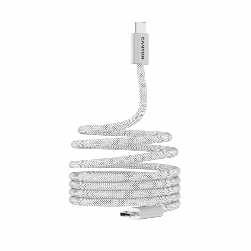 CANYON kaabel OnWire 60MG C-C 60W Magnet Punutud 1m Valge