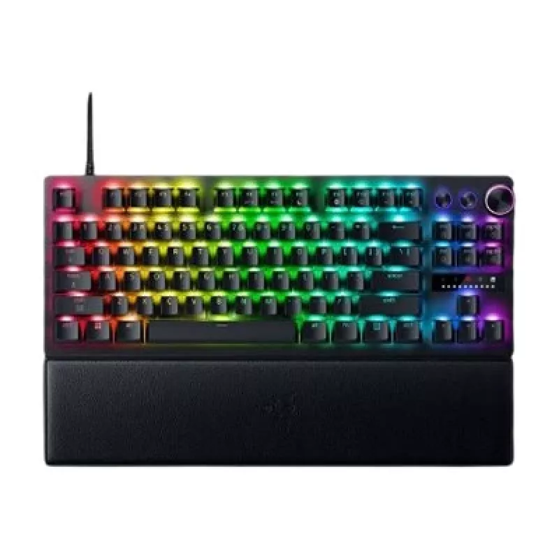 Razer Huntsman V3 Pro Tenkeyless 8KHz | Mänguklaviatuur | Juhtmega | USA | Must | USB Type-C | Razer Analog Optical Switch Gen-2