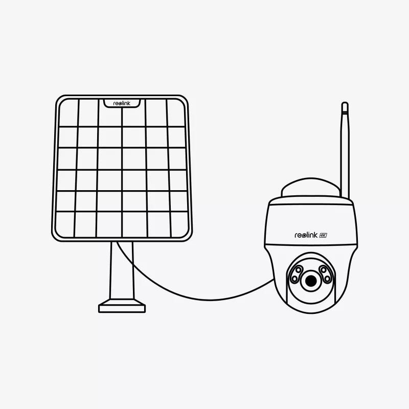 Reolink IP-kaamera ARGUS PT 5MP TYP-C must akutoitega