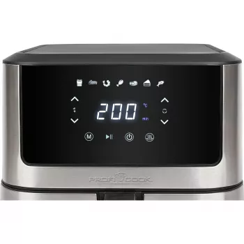ProfiCook PC-FR 1269 H fritüür Single 8 L eraldiseisev 1800 W kuumaõhufritüür must, roostevaba teras