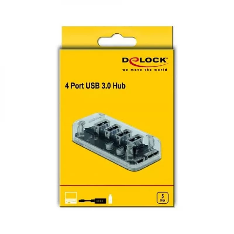 USB Hub DeLOCK 64087 Transparent