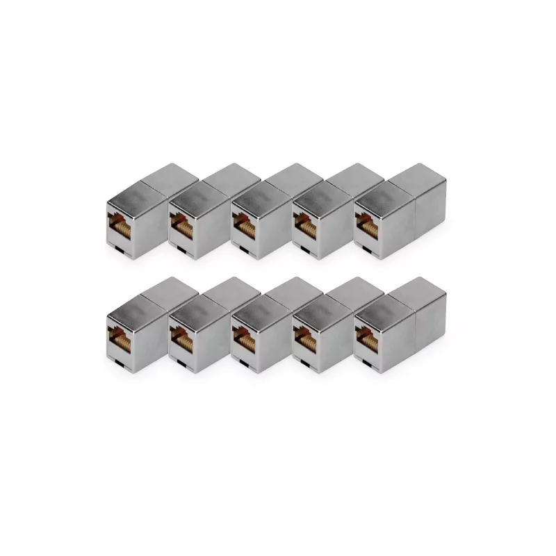 Digitus CAT 5e RJ45 modulaarne ühendusmuhv 10 tk kullatud hõbedane