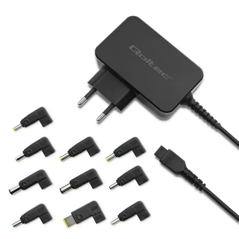 Universaalne toiteadapter QOLTEC 52414 65W 10 vahetatava pistikuga