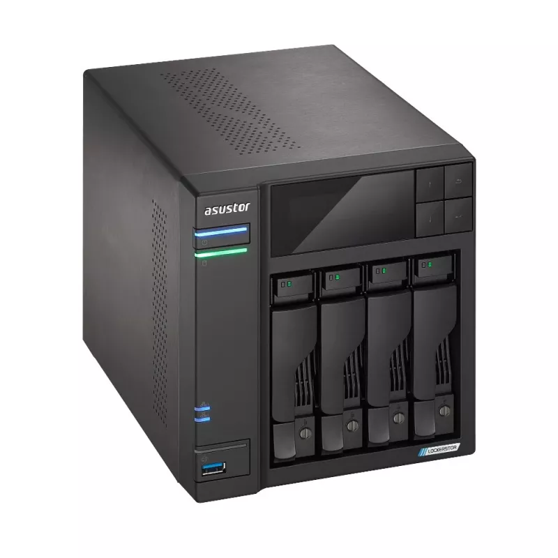 Asustor LOCKERSTOR 4 Gen2 (AS6704T) NAS lauaarvuti Intel® Celeron® N N5105 4 GB DDR4 0 TB ADM must