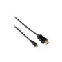 Hama HDMI 0.5m HDMI-kaabel HDMI Type A (Standard) HDMI Type D (Micro) Must