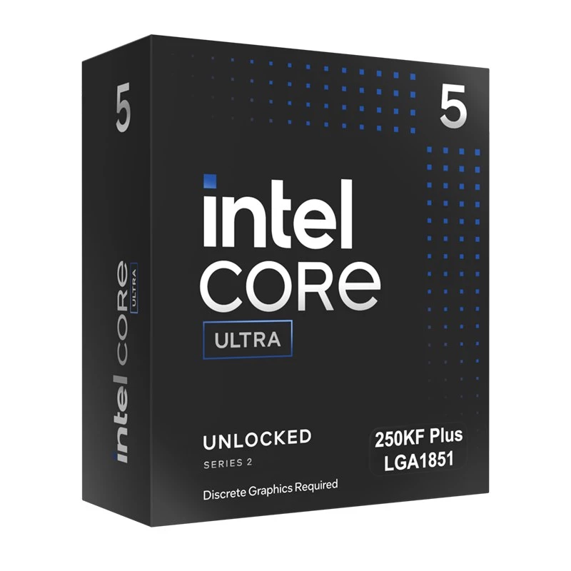 Intel Core Ultra 5 250KF Plus 18-tuumaline LGA1851 protsessor, karp (BX80768250KF)