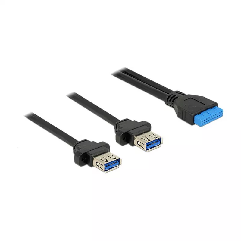 USB-kaabel DeLOCK 85244 0,8 m Must