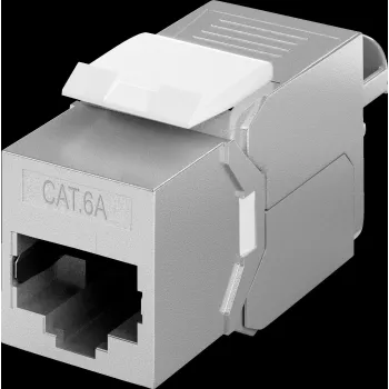 Goobay Keystone RJ45 moodul CAT 6A, STP, õhuke - krokodilli tüüp, klemmliist LSA paigalduseks (tööriistavaba) (79448)
