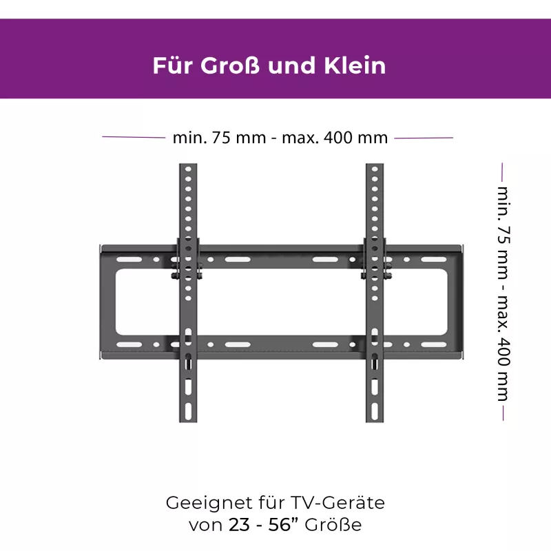 Seinakinnitus Ultron WM100 142,2 cm (56 tolli) Must