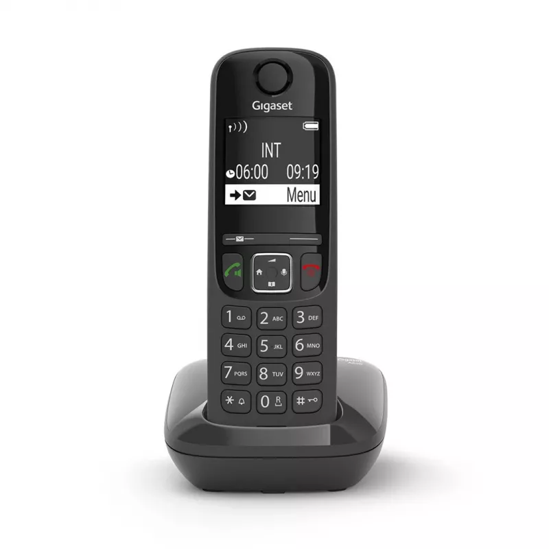 Analoog-/DECT-telefon Gigaset AS690 helistaja ID-ga juhtmeta telefonitoru must