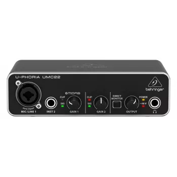 Behringer UMC22 lisamuusikaseade kontserdi-/stuudioeelvõimendi