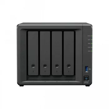SYNOLOGY DP340 lauaarvuti NAS koos R1600 protsessori, 16 GB muutmälu, 32 TB kõvaketta, 4 pesa, RAID toega, must