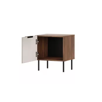 Öökapp Cama Meble ALMERA 50x42x44 cm, 2 tk, pähkel/kašmiir, MDF ja puitlaastplaat