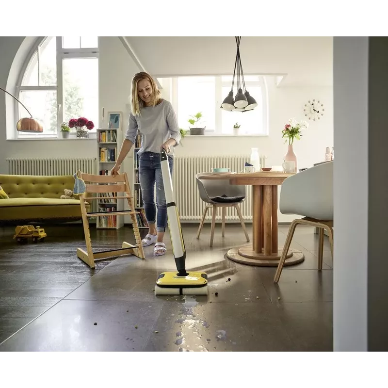 Kärcher FC 7 Cordless Electric broom Battery Dry&wet Bagless Hõbedane, kollane
