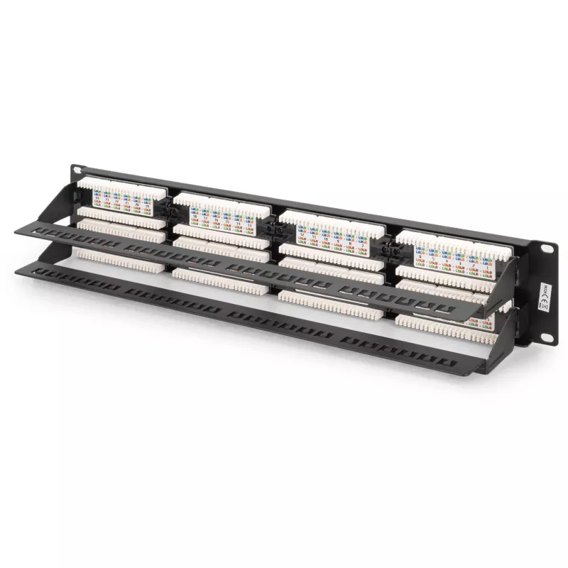 DIGITUS - Jaotuspaneel - RJ-45 X 48 - Hall, RAL 7035 - 2U - 48 porti (DN-91648U)