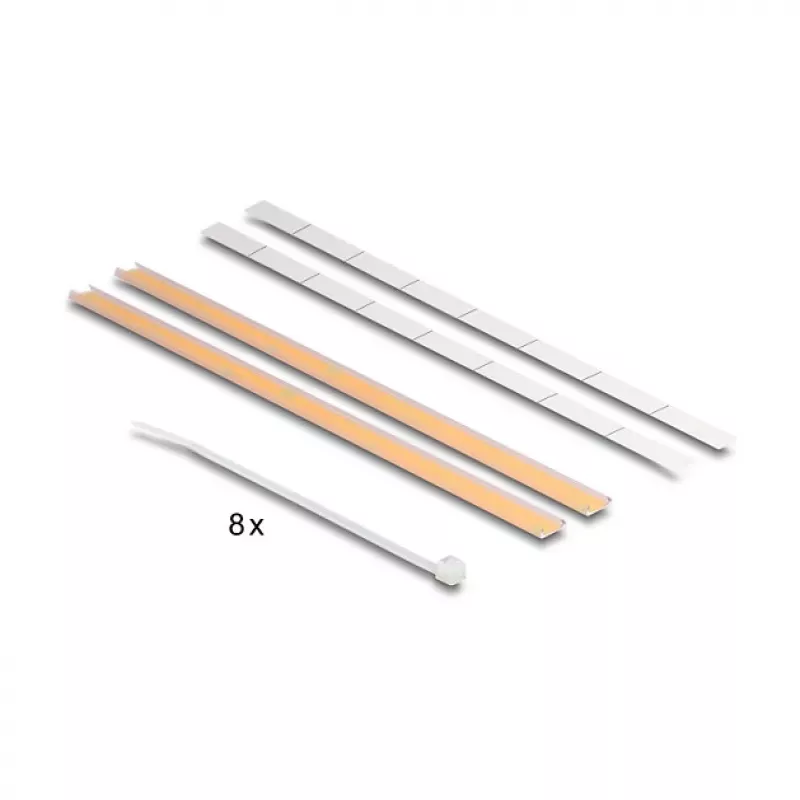 DeLOCK 67059 19-tolline D-tüüpi patch-paneel tõmbetugevdusega, 8 porti, 1U, must