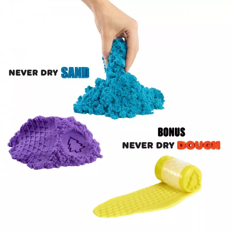 Kineetiline liiv Wonder Factory Never Dry Sand Bag, lilla türkiis