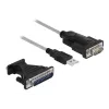 DeLOCK Adapter USB 2.0 Type-A Serial RS-232 D-Sub 9 + D-Sub 25
