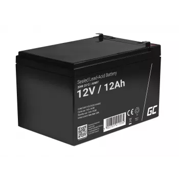 AGM-aku roheline Cell 12V 12Ah – suletud pliiaku (VRLA), 151×98×95 mm, 3,3 kg