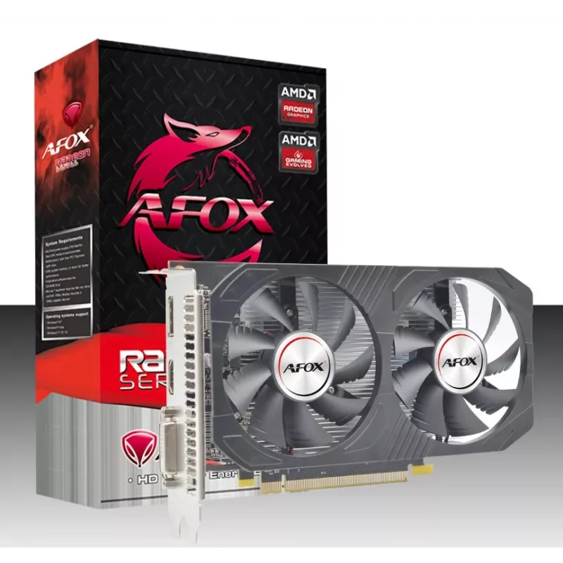 Graafikakaart AFOX AMD Radeon RX 550 4 GB GDDR5 PCIe 3.0, 1183 MHz, 128-bit, kahe ventilaatoriga