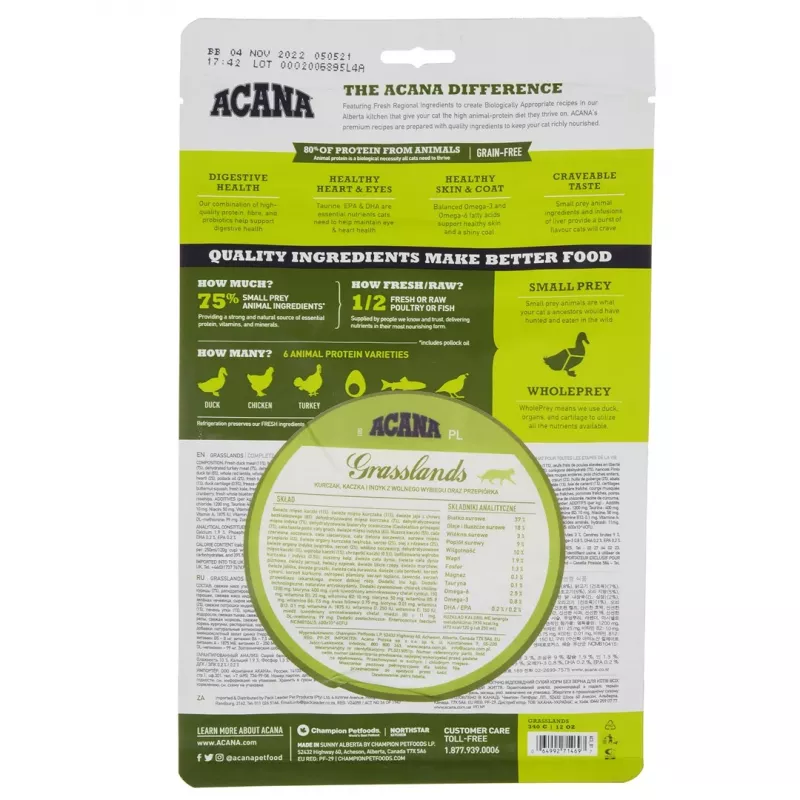 ACANA Grasslands - kuiv kassitoit - 340g