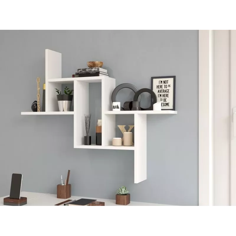 FIESTA riiul 85x15x73,5 cm, valge