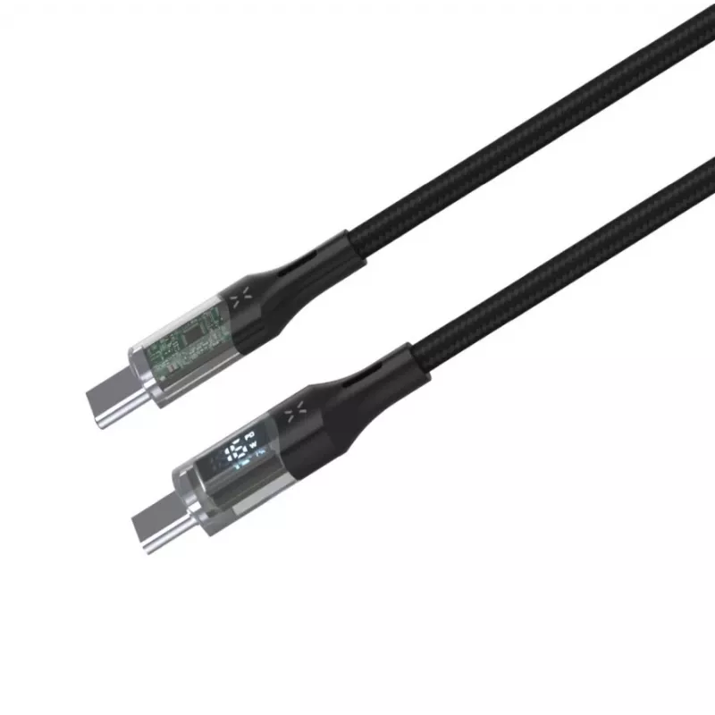Fikseeritud | USB-C/USB-C kaabel kuva ja PD toega, 2m, USB 2.0, 100W | FIXDD-CC2-BK