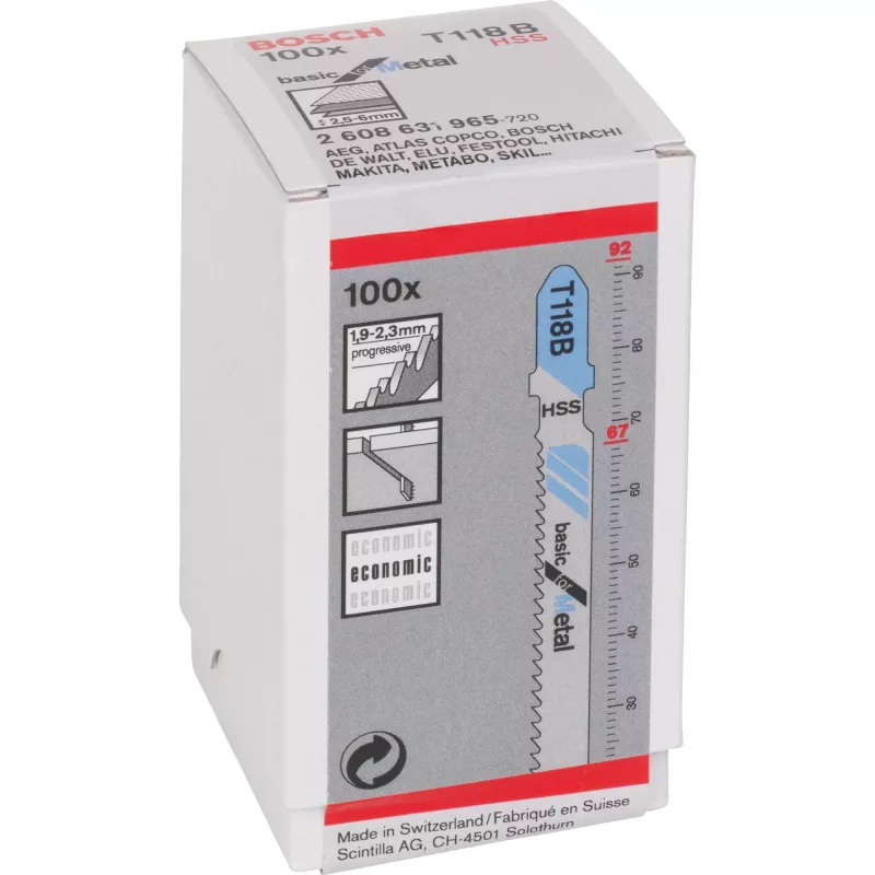 Pusleterad Bosch 2 608 631 965 — kiirlõiketeras (HSS), 9,2 cm, pakendis 100 tk