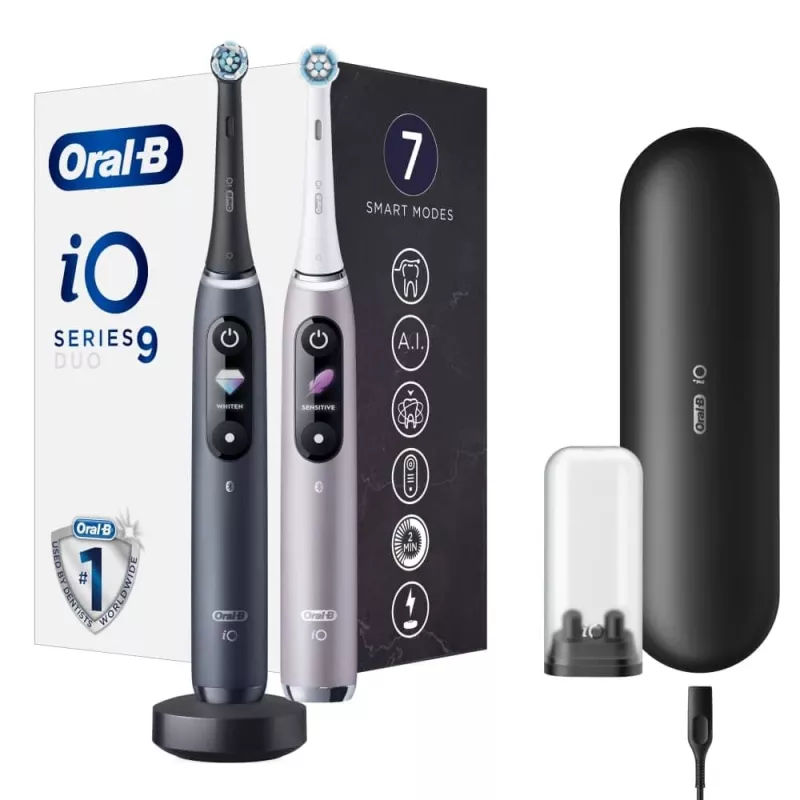 Hambahari Oral-B iO Series 9 Duo 2 tk Must Onyx/Roosakvarts
