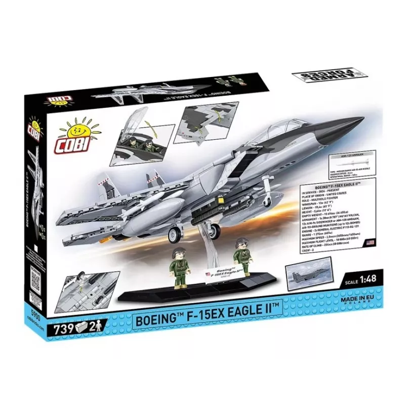 Cobi ehitusklotside Boeing F-15EX Eagle II mudelikomplekt COIB-5900, kogumisväärne mõõtkavas ehituskomplekt