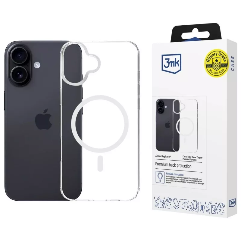 Kaitseümbris 3MK Armor MagCase Apple iPhone 16 Plus jaoks — vastupidav õhuke disain
