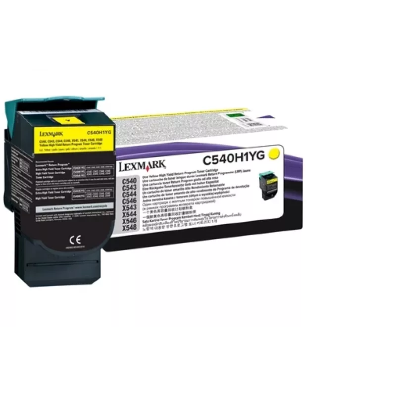 Tonerikassett Lexmark C540H1YG 1000 lehekülge Kollane