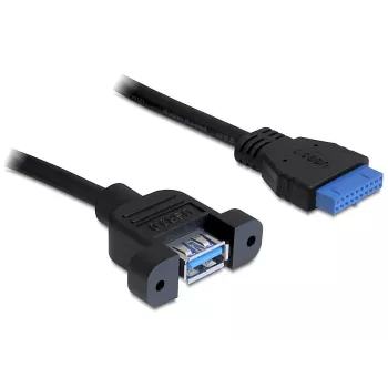 USB 3.0 F/F kaabel DeLOCK 83118 0,5 m must