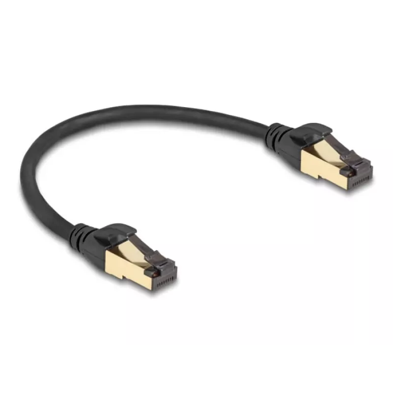 DeLOCK RJ45 Cat.6A võrgukaabel isane-isane S/FTP 0,3m must