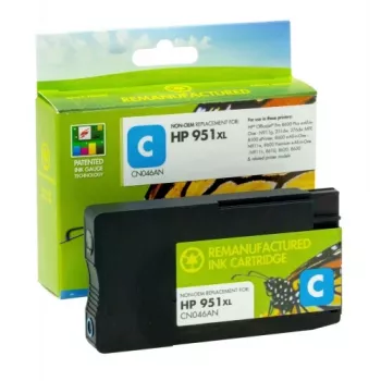 Ühilduv Static-Control Hewlett-Packard 951XL (CN046AE) Uus kiip, Tsüaan, 1500 tk