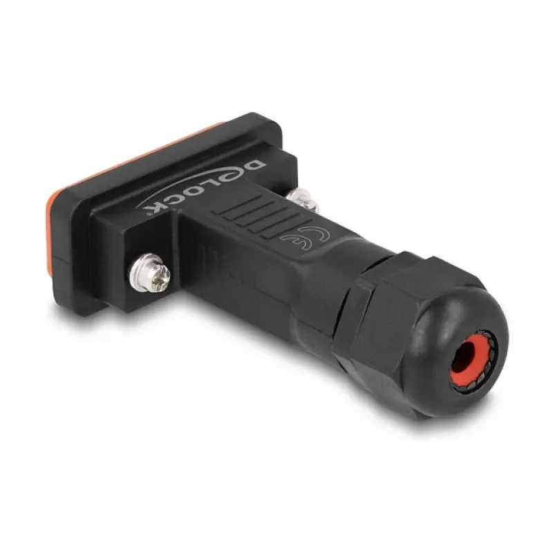 DeLOCK D-Sub 15 pin male with housing IP67 waterproof