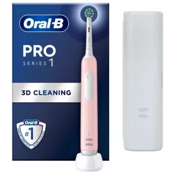 Elektriline hambahari Oral-B Pro Series 1 roosa — laetav, 3D-puhastustehnoloogia