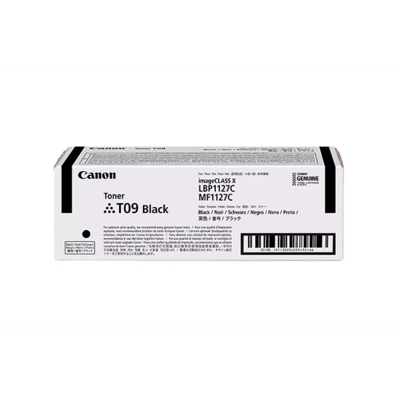 Canon TONER T09 BK toonerikassett 1 tk Originaal Must